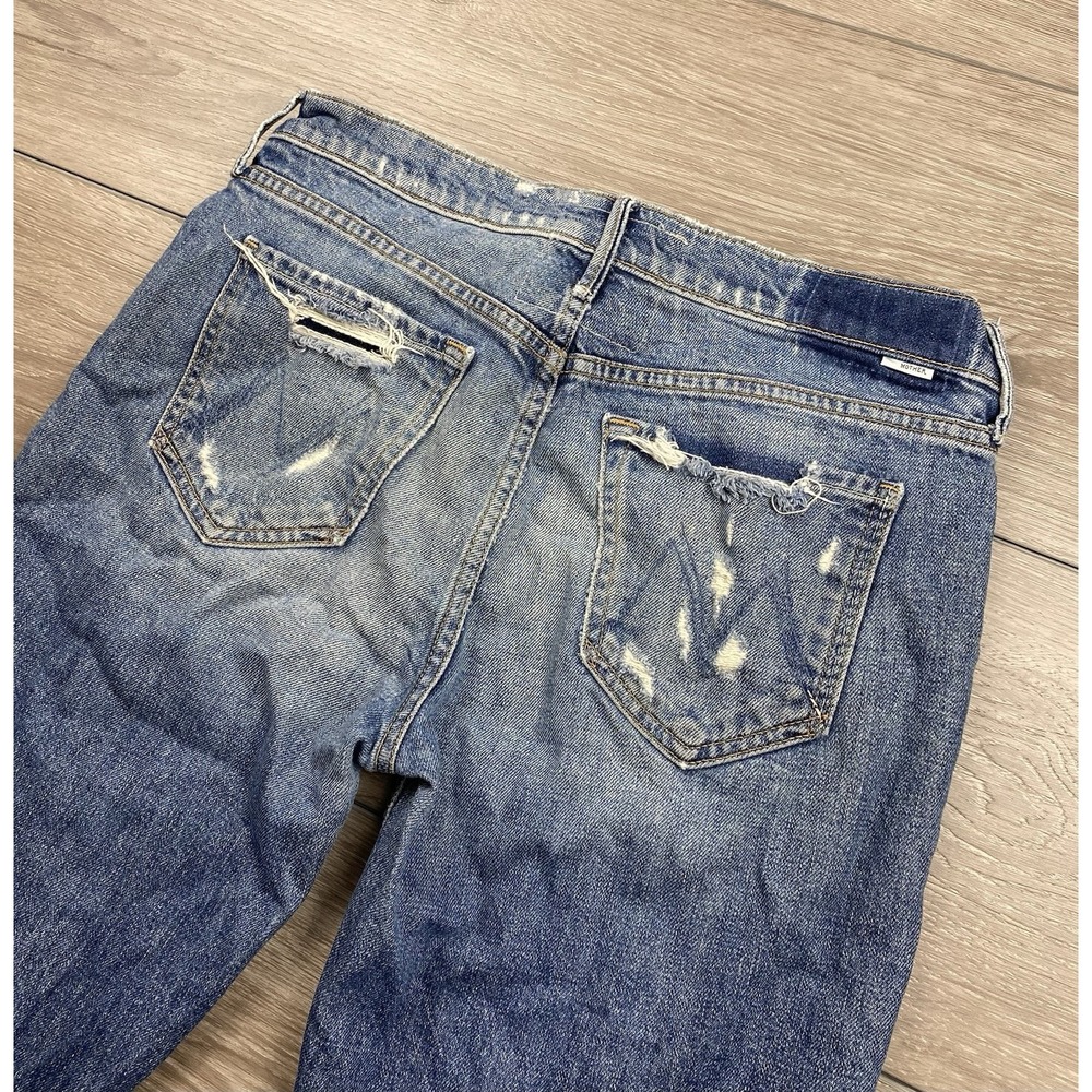 Mother Women's Superior The Dinner Ice Cream You Scream Distressed Jeans 27 Read - Picture 5 of 16
